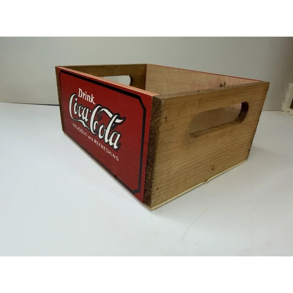 Coca-Cola Wooden Crate Box Small Storage, Decorative Wood, 7.10